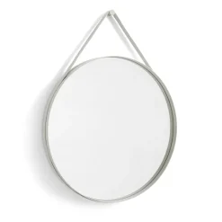 Online HAY Strap Mirror Ø70 cm, Light Grey