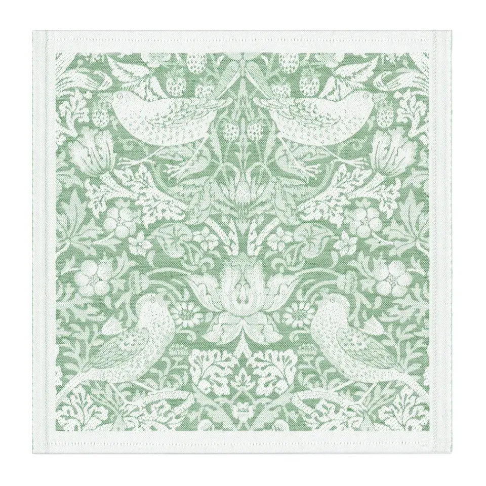 Online Ekelund Linneväveri Strawberry Thief fabric napkin 35x35 cm, Green