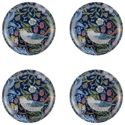 Outlet Åry Home Strawberry Thief glass coaster 4-pack, Ø 11 cm Multi