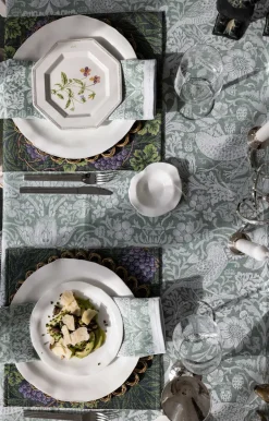 Table Runners^Ekelund Linneväveri Strawberry Thief table runner 50x150 cm, Green