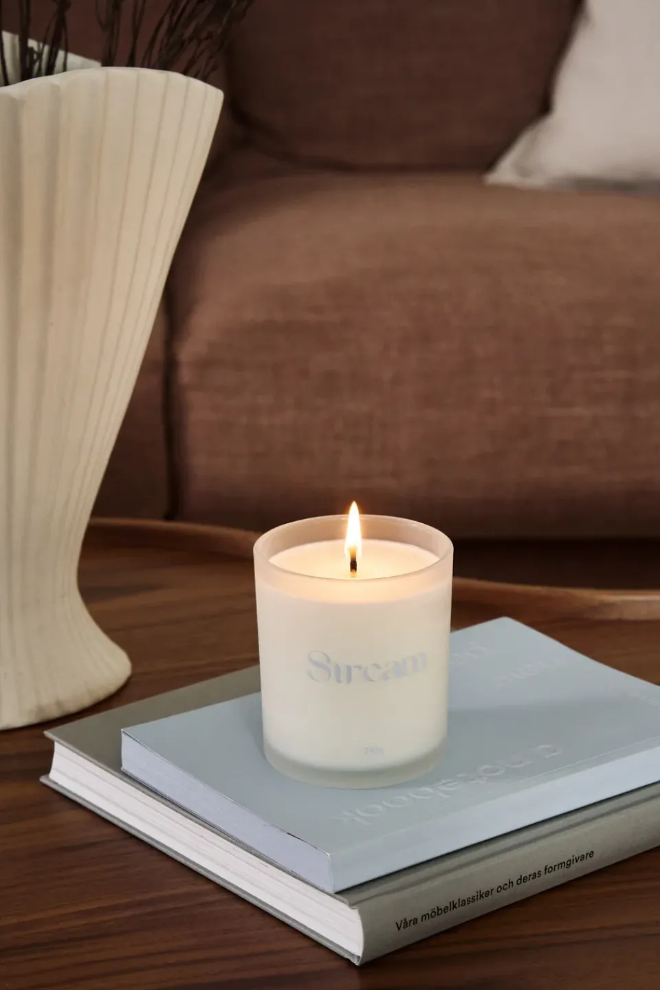 Hot Scandi Living Stream scented candle, 240 g Blue