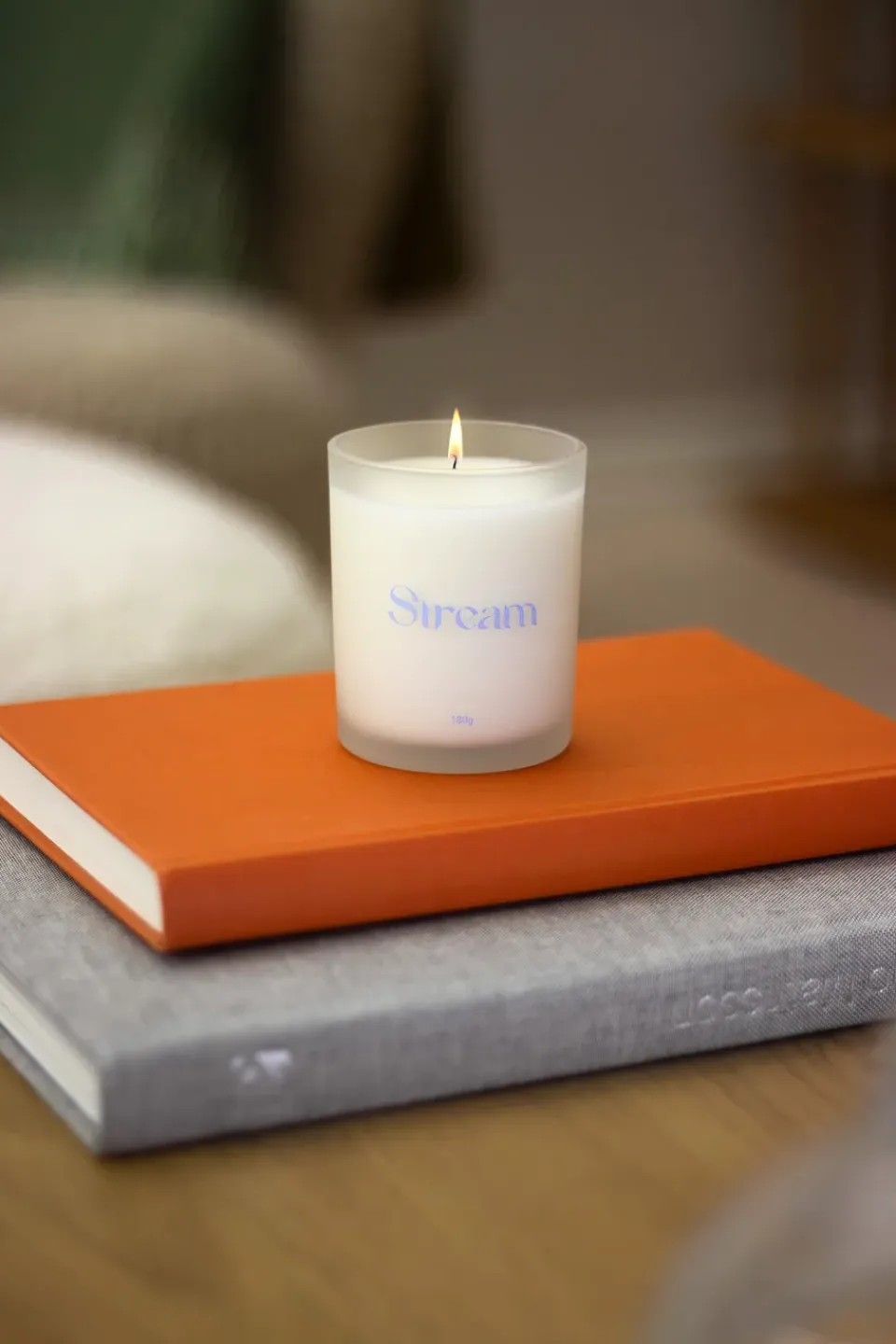Scented Candles & Diffusers^Scandi Living Stream scented candle, 180 g Blue