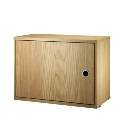 String Shelves|Display & Glass Cabinets^String cabinet with door, Oak, 58x30 cm Beige