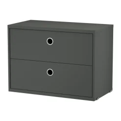 String Shelves|Dressers & Drawer Units^String cabinet with drawers, Dark , 58x30 cm Grey