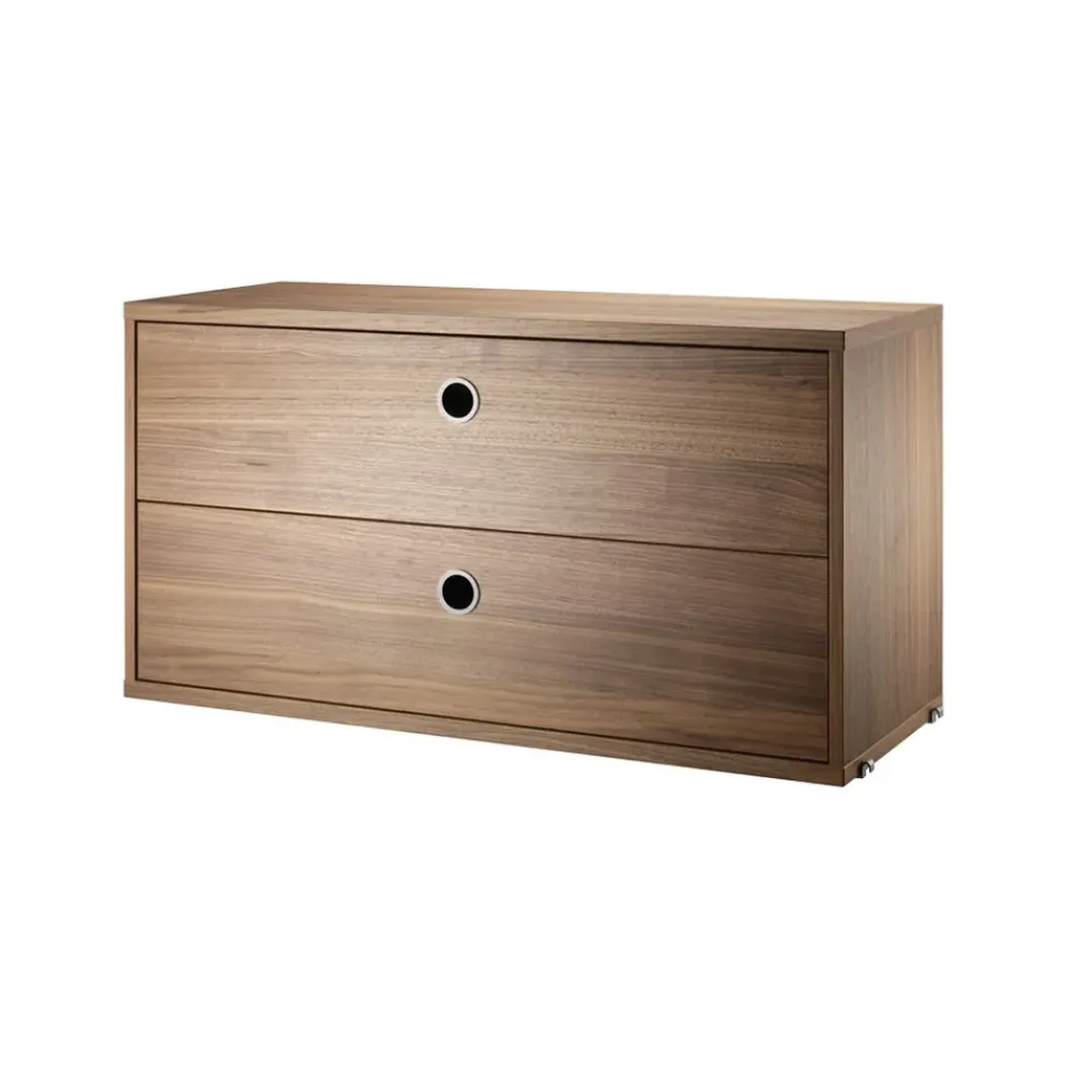 Best String cabinet with drawers, Walnut, 78x30 cm Brown