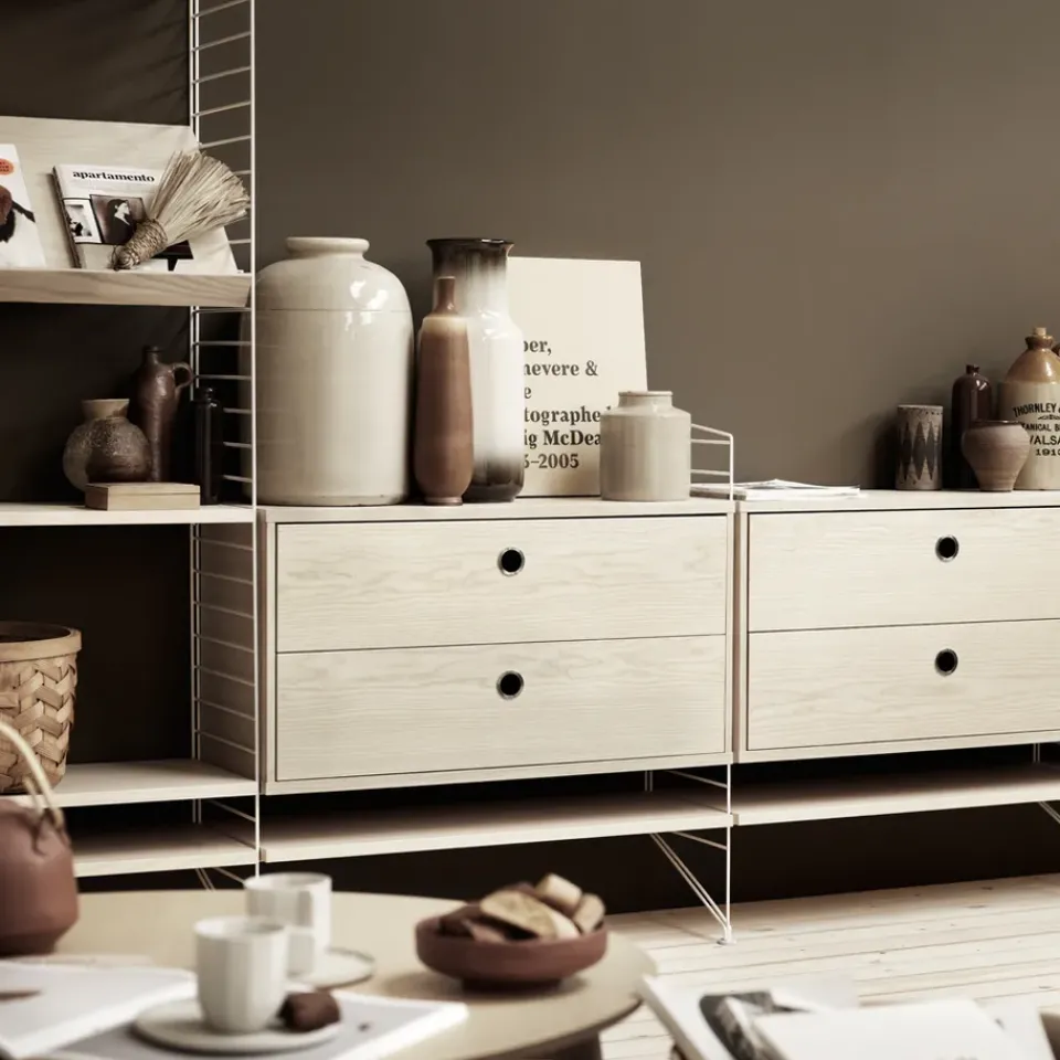 Dressers & Drawer Units|Dressers & Drawer Units^String cabinet with drawers, , 78x30 cm White
