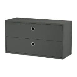 String Shelves|Dressers & Drawer Units^String cabinet with drawers, Dark , 78x30 cm Grey