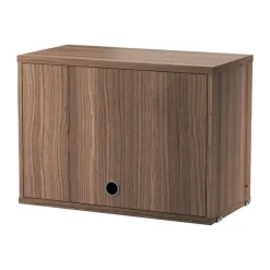 Display & Glass Cabinets|Display & Glass Cabinets^String cabinet with flip door, Walnut, 58x30 cm Brown