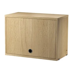 String Shelves|Display & Glass Cabinets^String cabinet with flip door, Oak, 58x30 cm Beige