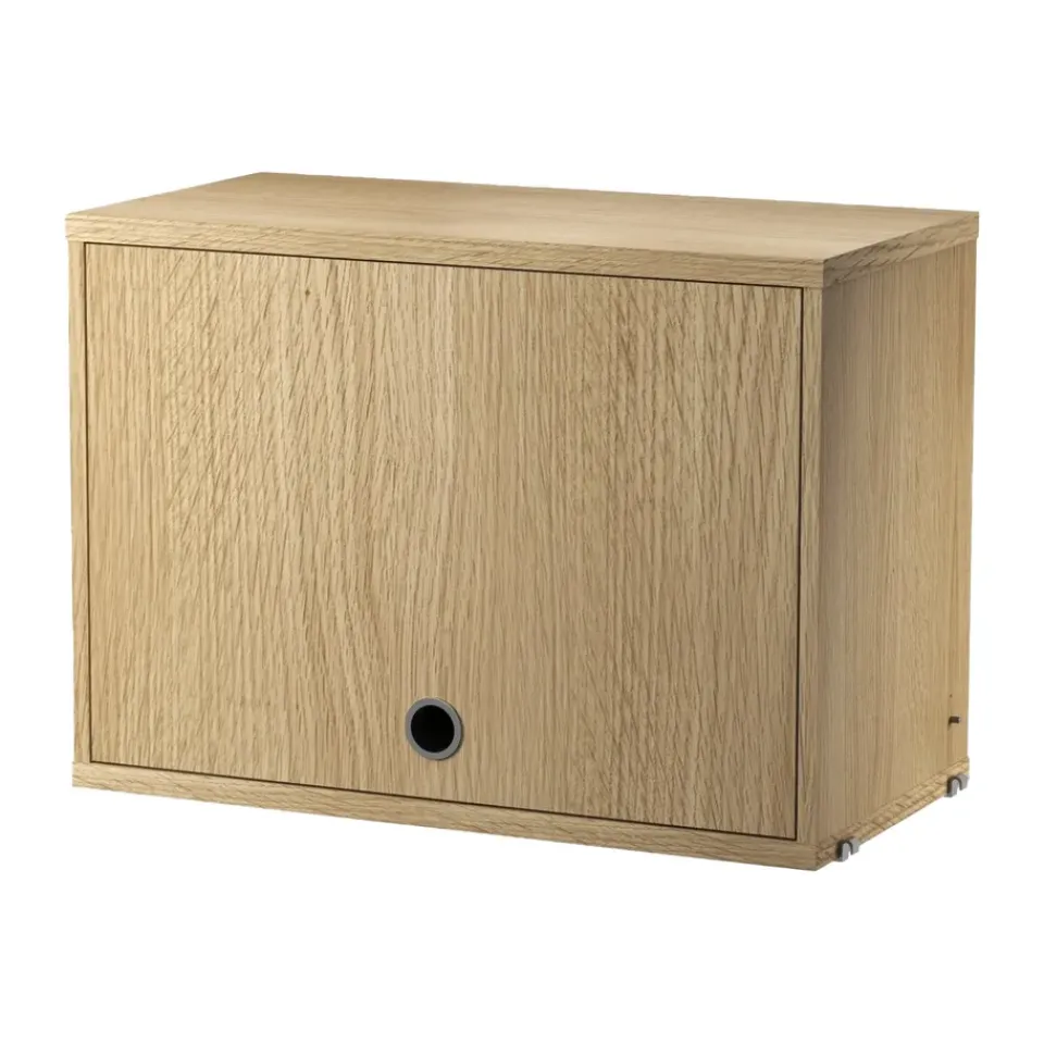 String Shelves|Display & Glass Cabinets^String cabinet with flip door, Oak, 58x30 cm Beige