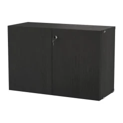 New String cabinet with lock, stained ash Black