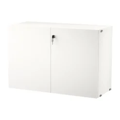Sale String cabinet with lock, White