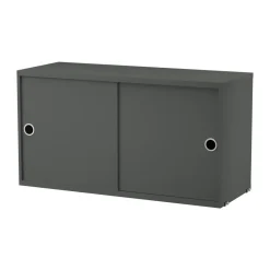 New String cabinet with sliding door, Dark , 78x30 cm Grey