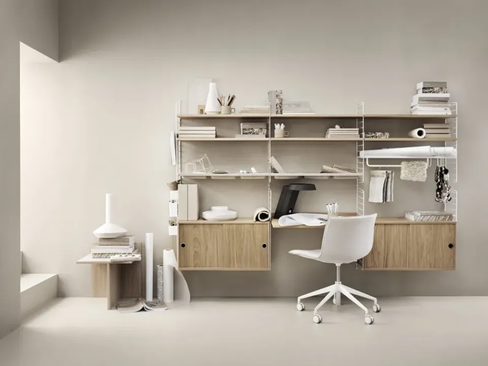 Discount String cabinet with sliding door, Oak, 78x30 cm Beige