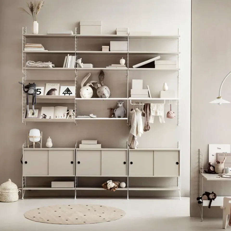 Sale String cabinet with sliding door, , 78x30 cm Beige