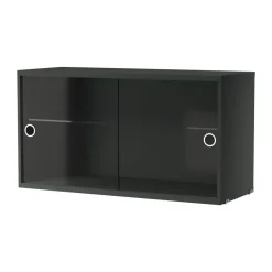 String Shelves|Display & Glass Cabinets^String display cabinet, Dark Grey