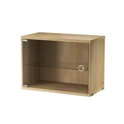 String Shelves|Display & Glass Cabinets^String display cabinet, Oak, 58x30 cm Beige