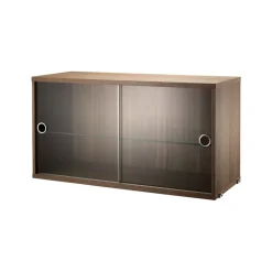 Display & Glass Cabinets|Display & Glass Cabinets^String display cabinet, Walnut, 78x30 cm Brown