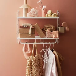 String Shelves^String hall wall shelf, White