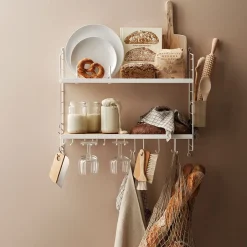 New String kitchen wall shelf, White