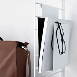 String magazine holder 17x27 cm, White