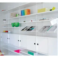 Magazine Racks^String magazine shelf wire, White