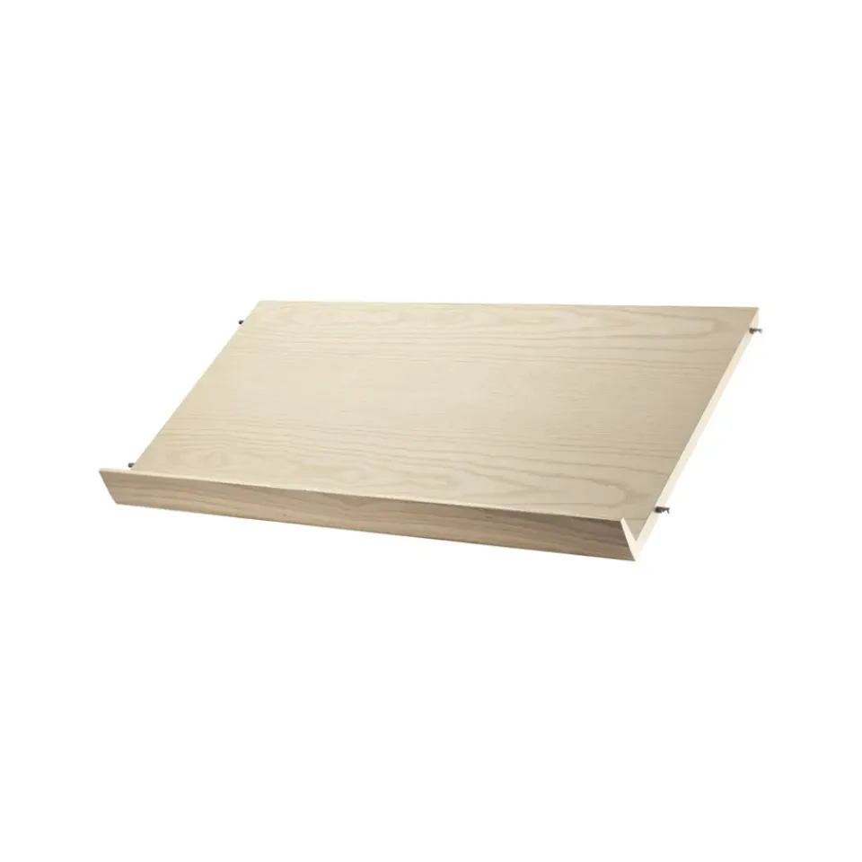 Outlet String magazine shelf wood, Ash veneer, 78x30 cm Beige