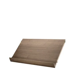 Clearance String magazine shelf wood, Walnut, 58x30 cm Brown