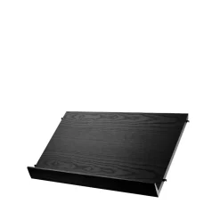 String magazine shelf wood, Ash stain, 58x30 cm Black