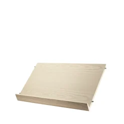 Magazine Racks^String magazine shelf wood, Ash veneer, 58x30 cm Beige