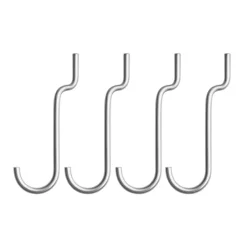 Outlet String Outdoor Free-standing hook, Stainless steel, 4-pack Grey