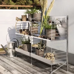 Hot String Outdoor Freestanding post, Galvanized Grey