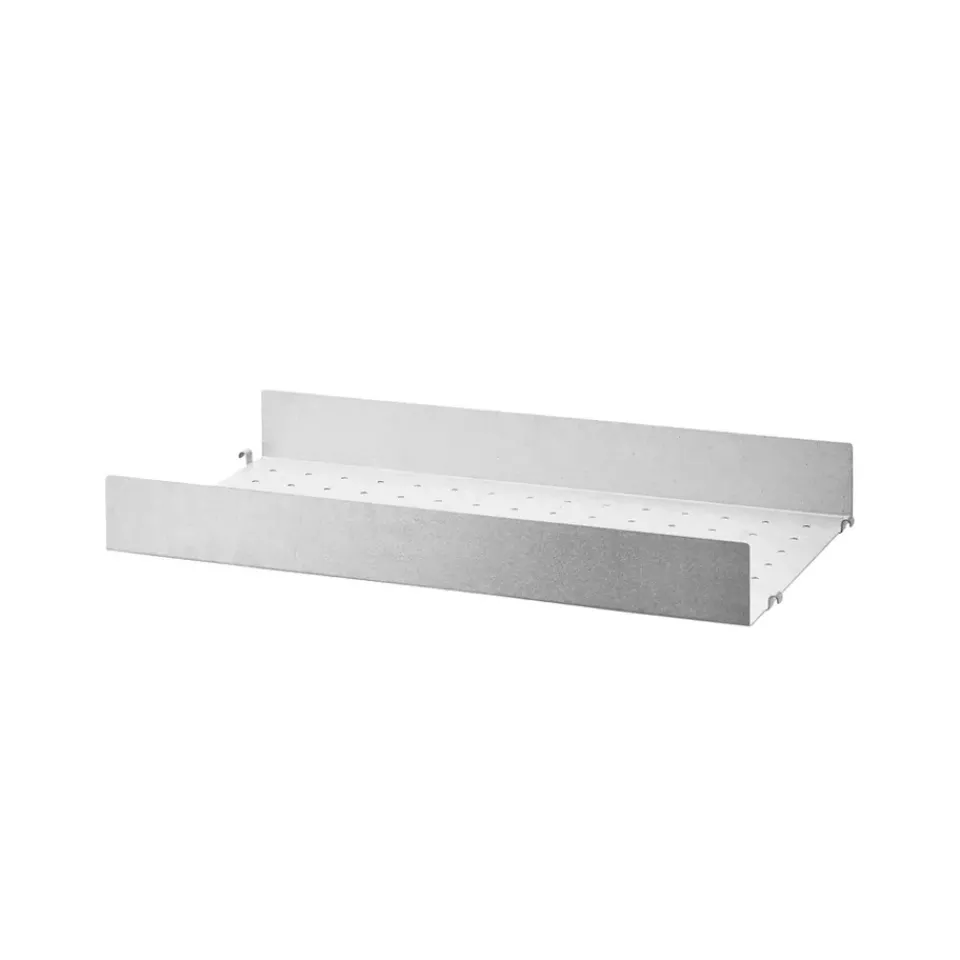 Hot String Outdoor shelf, Galvanized-58x30 cm-high edge Grey