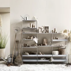 Hot String Outdoor shelf, Galvanized-58x30 cm-high edge Grey