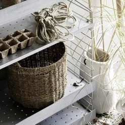 Hot String Outdoor shelf, Galvanized-58x30 cm-high edge Grey