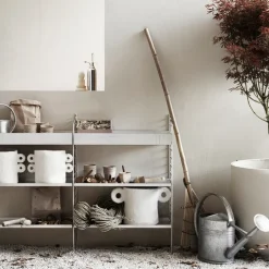 Hot String Outdoor shelf, Galvanized-58x30 cm-high edge Grey