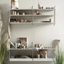 Hot String Outdoor shelf, Galvanized-58x30 cm-high edge Grey
