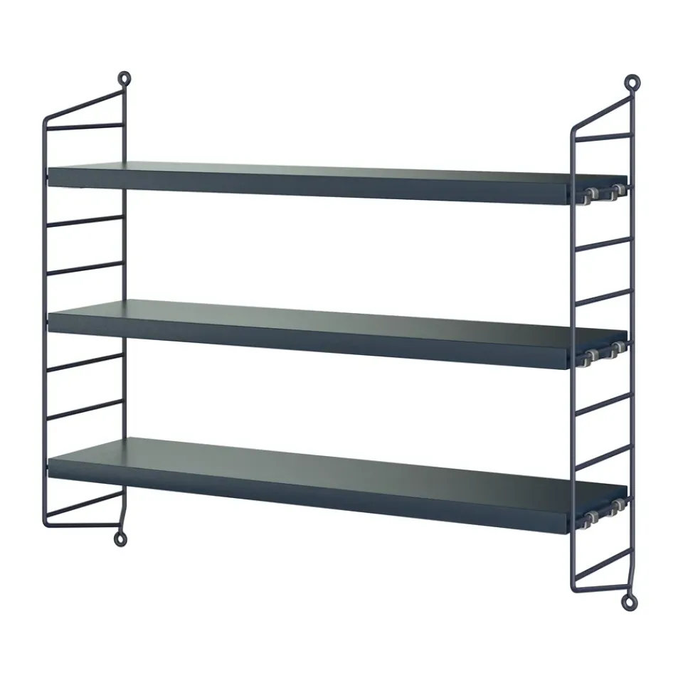 String Shelves|Shelves & Shelving Systems^String Pocket wall shelf, Nybro Blue