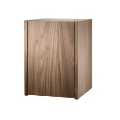 Best String schnapps cabinet, Walnut, inside of door stainless steel plate, mirrored glass back piece Brown