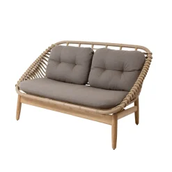 Garden Sofas & Garden Benches|Balcony Furniture^Cane-line String 2-seater sofa teak legs, Airtouch taupe Beige