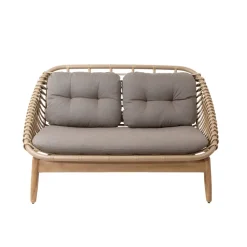 Garden Sofas & Garden Benches|Balcony Furniture^Cane-line String 2-seater sofa teak legs, Airtouch taupe Beige