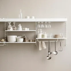 Online String shelf metal, , 58x30 cm, high edge Black