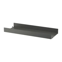 Outlet String shelf metal, Dark , 78x30 cm, high edge Grey