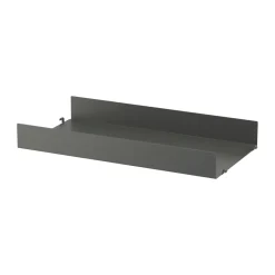 String Shelves|Shelves & Shelving Systems^String shelf metal, Dark , 58x30 cm, high edge Grey