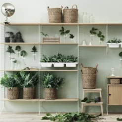Online String shelf, Oak, 78x30 cm, 3-pack Beige