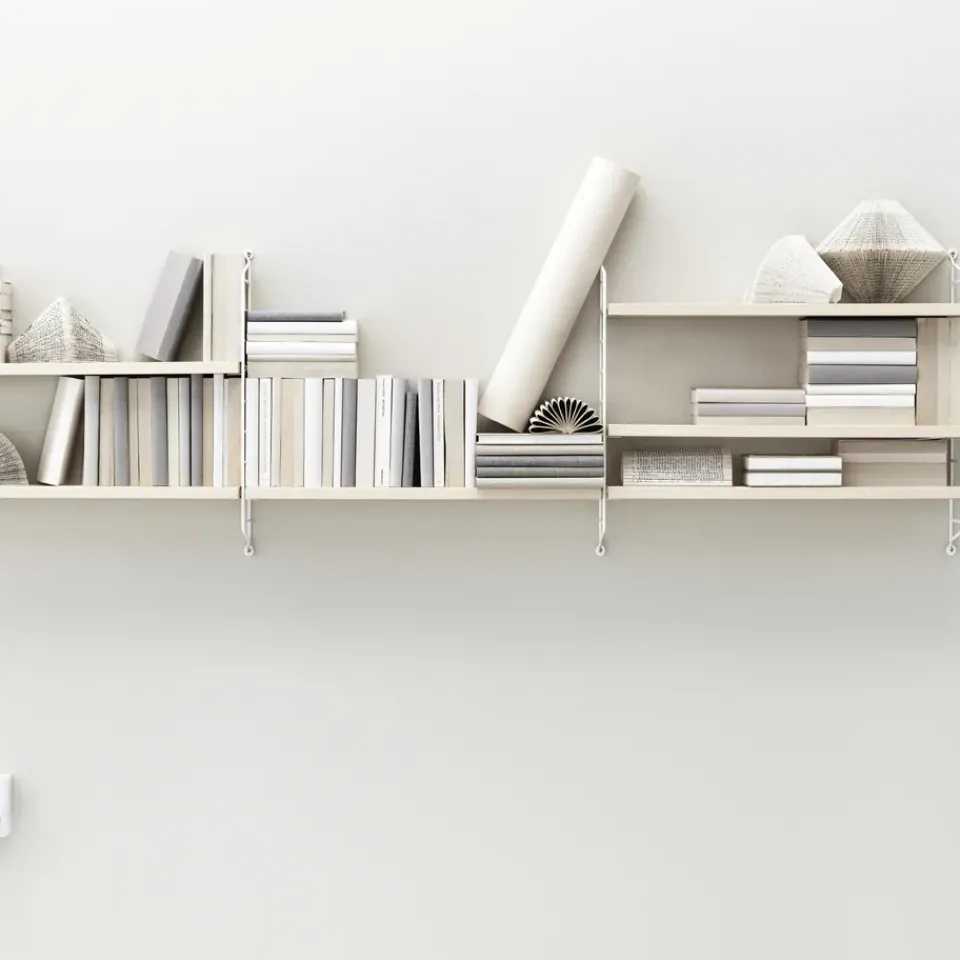String Shelves|Shelves & Shelving Systems^String shelf Pocket ash-white, ash-white BrownWhite