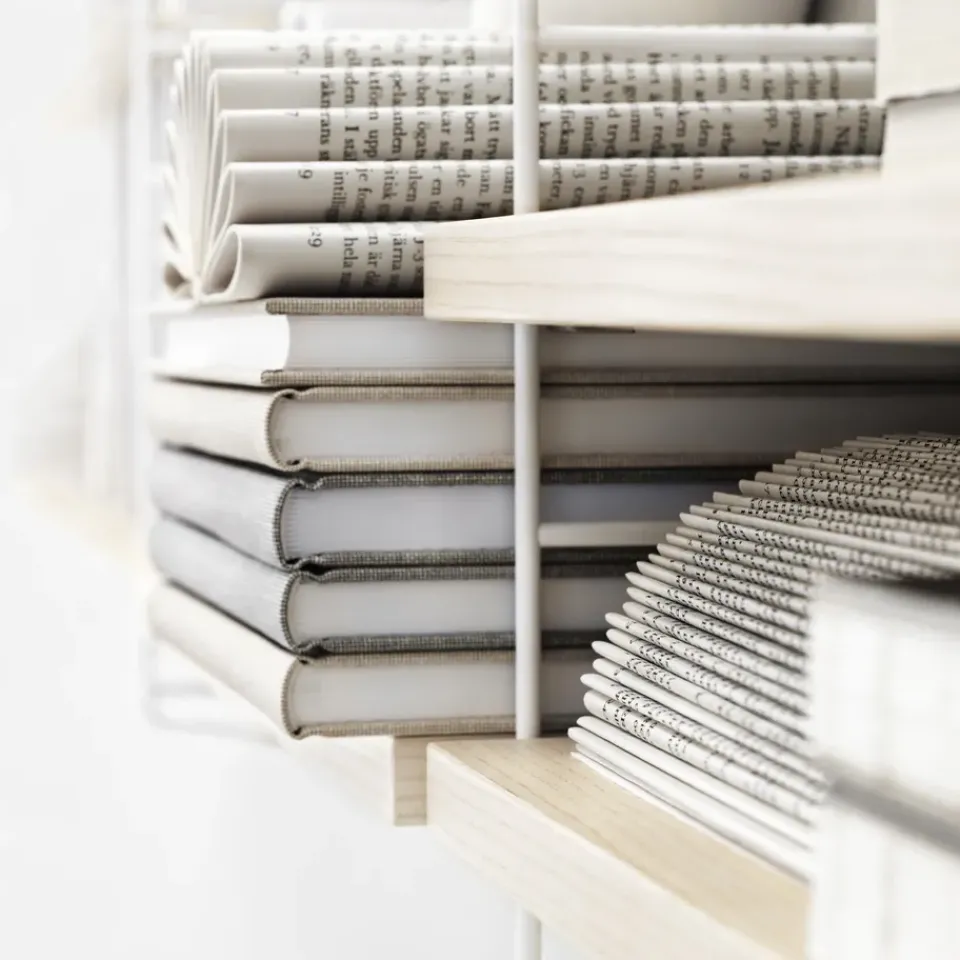 String Shelves|Shelves & Shelving Systems^String shelf Pocket ash-white, ash-white BrownWhite