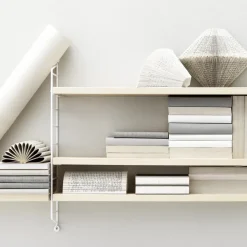 String Shelves|Shelves & Shelving Systems^String shelf Pocket ash-white, ash-white BrownWhite