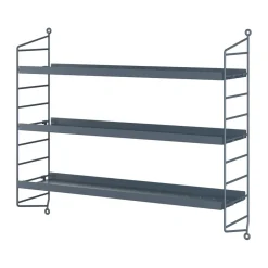 String Shelves^String shelf Pocket metal, Sergel Grey