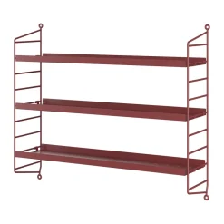 String Shelves|Shelves & Shelving Systems^String shelf Pocket metal, Oxtorg Red